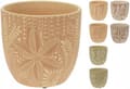 Miniatyrbild 2 av 3: Keramisk blomkruka med etnisk ornament 13,5x12,5 cm Dekorativt lock