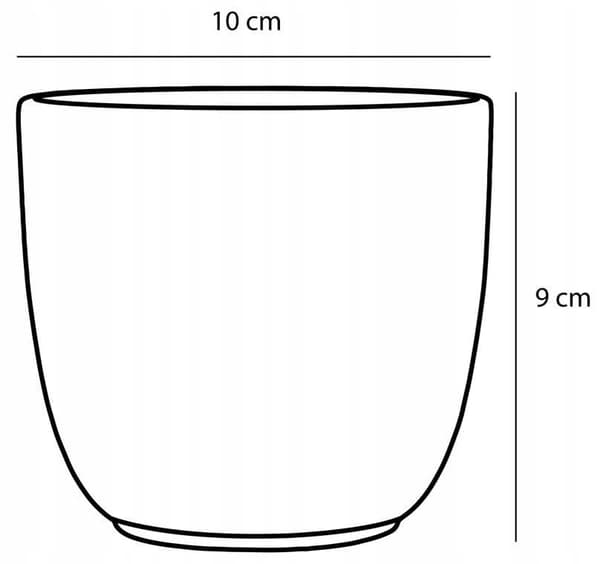 Dekorativ keramisk urtepotte 9x10cm - Grå Mat