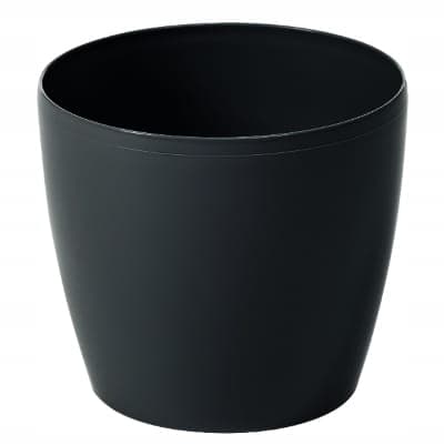 Plastik urtepotte 18x16cm Sort dekorativ låg Magnolia