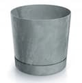 Pikkukuva 1 / 3: Harmaa betonimainen kukkaruukku 23,9x23,1cm, muovia, elegantti Tubo P
