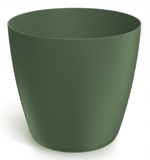 Mørkegrøn plastik urtepotte 19,8x18,2 cm glat låg Mate