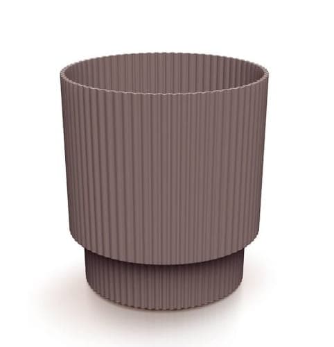 Urtepotte snavset pink stribet plastik 15,7x14,6 cm dekorativ Milly Round