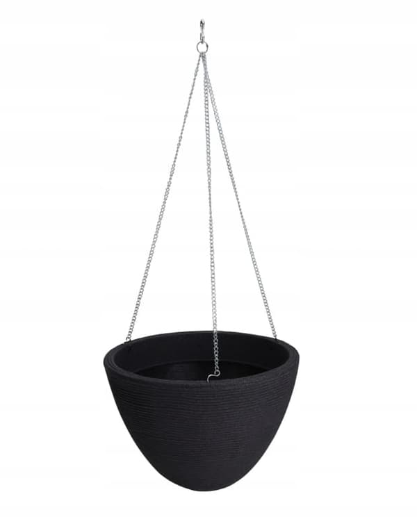 Hängande balkongkruka antracit plast 33 x 25 cm