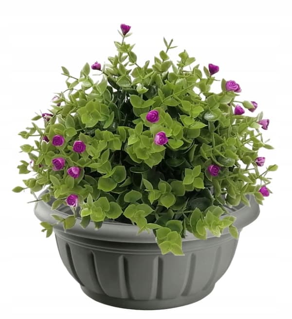 Plastkruka rund skål grafit Verona 26 cm
