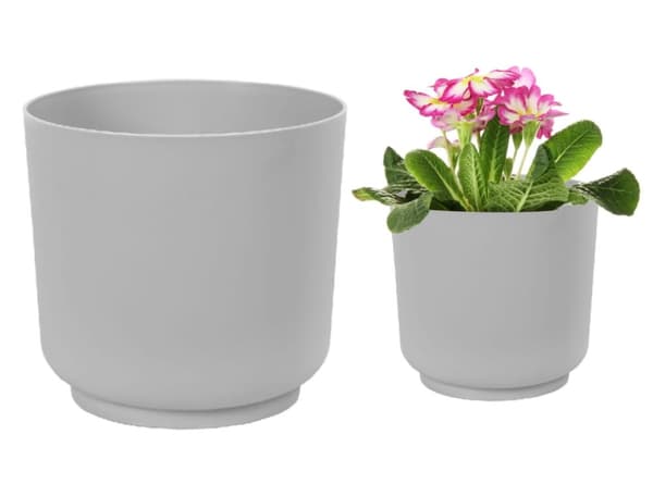 Platin plastikomslag mat til blomster Satina 15x14,9 cm