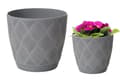 Miniatyrbillede 1 af 2: Gråt plastikdæksel til dekorative blomster 12,8x11,8 cm