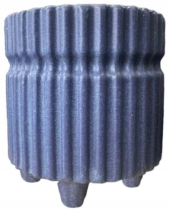 Dekorativ plastik urtepotte med ben 15,5x14,5 cm