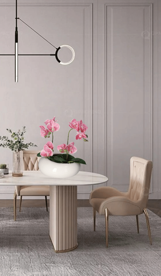 URTEPOTE KERAMISK LÅG HVID MODERNE STOR