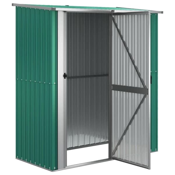 vidaXL Trädgårdsskjul grön 180,5x97x209,5 cm galvaniserat stål