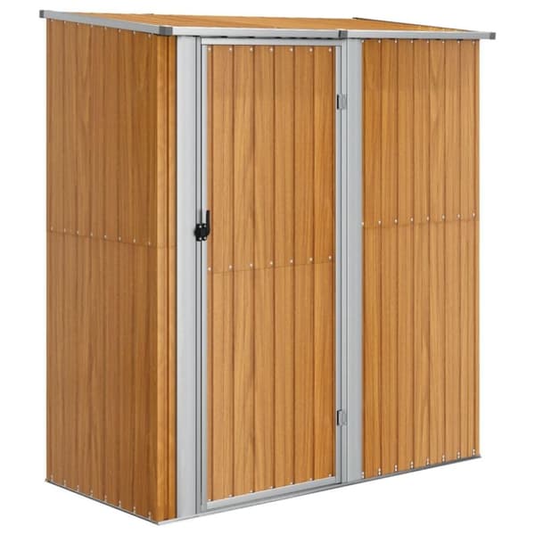 vidaXL haveskur 180,5x97x209,5 cm galvaniseret stål trælook