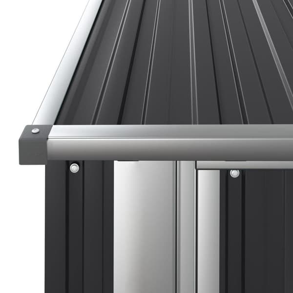 vidaXL Trädgårdsskjul antracit 180,5x97x209,5 cm galvaniserat stål