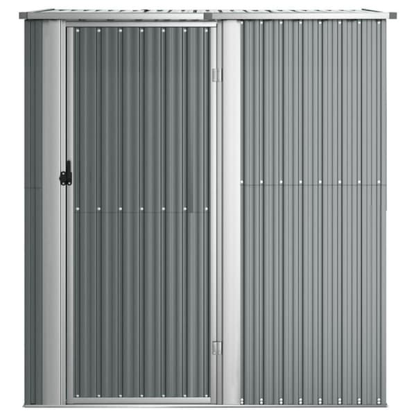 vidaXL Trädgårdsskjul grå 180,5x97x209,5 cm galvaniserat stål