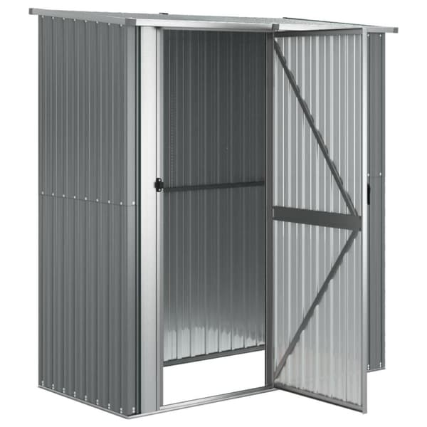 vidaXL Trädgårdsskjul grå 180,5x97x209,5 cm galvaniserat stål