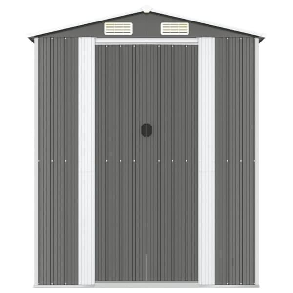 vidaXL haveskur 192x274x223 cm galvaniseret stål lysegrå