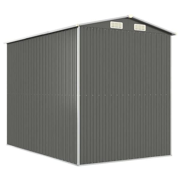 vidaXL haveskur 192x274x223 cm galvaniseret stål lysegrå