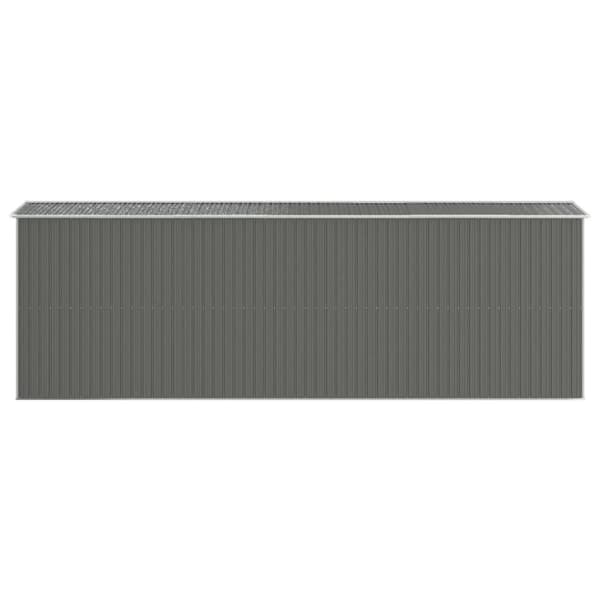 vidaXL haveskur 192x606x223 cm galvaniseret stål lysegrå