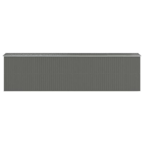 vidaXL haveskur 192x772x223 cm galvaniseret stål lysegrå