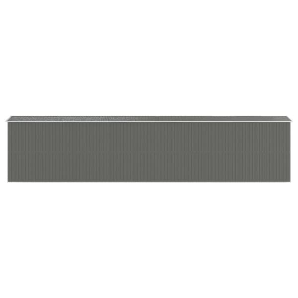 vidaXL haveskur 192x938x223 cm galvaniseret stål lysegrå