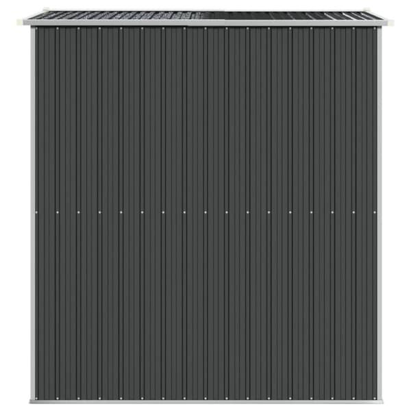 vidaXL haveskur 192x191x223 cm galvaniseret stål antracitgrå