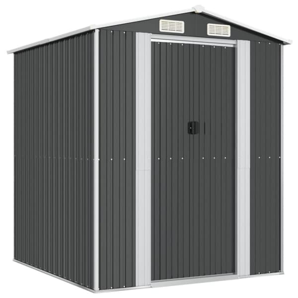 vidaXL haveskur 192x191x223 cm galvaniseret stål antracitgrå