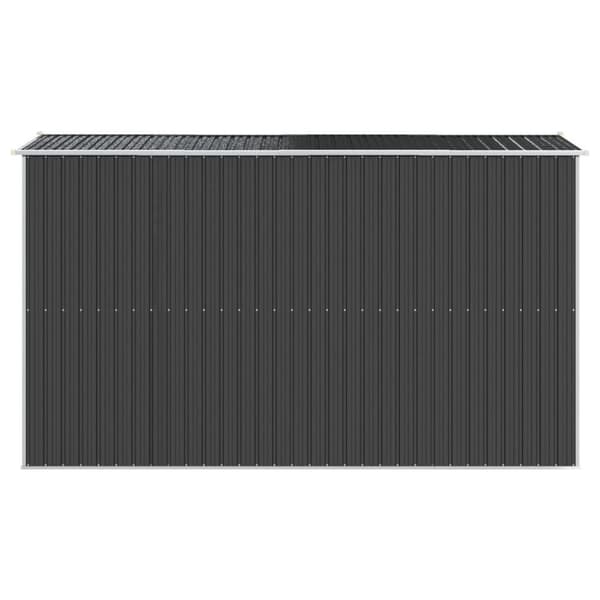 vidaXL haveskur 192x357x223 cm galvaniseret stål antracitgrå