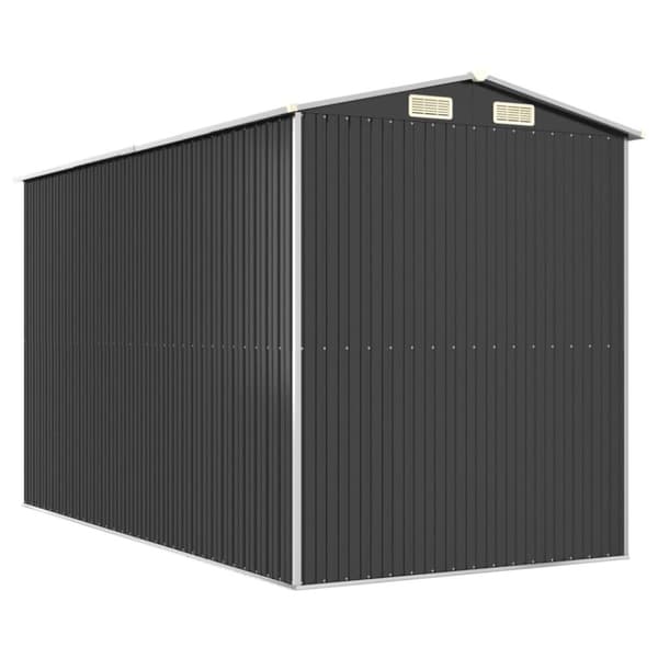 vidaXL haveskur 192x357x223 cm galvaniseret stål antracitgrå