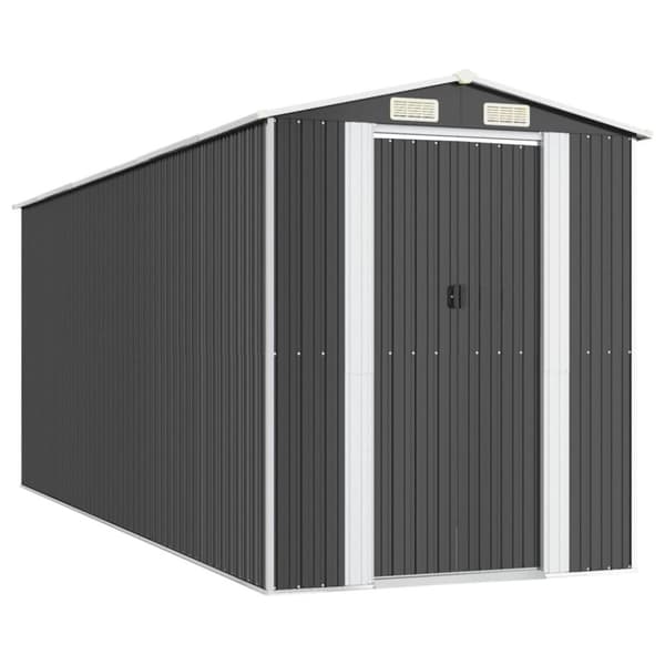 vidaXL haveskur 192x523x223 cm galvaniseret stål antracitgrå