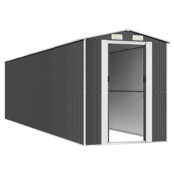 vidaXL haveskur 192x772x223 cm galvaniseret stål antracitgrå