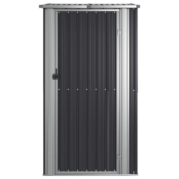 vidaXL Trädgårdsskjul antracit 118,5x97x209,5 cm galvaniserat stål