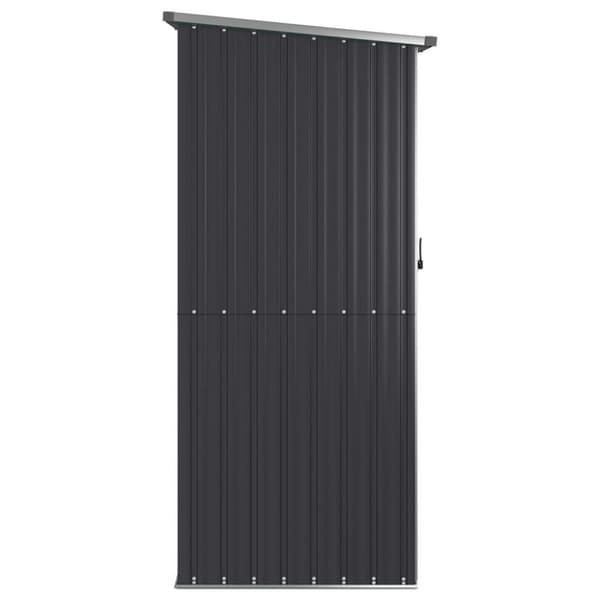 vidaXL Trädgårdsskjul antracit 118,5x97x209,5 cm galvaniserat stål