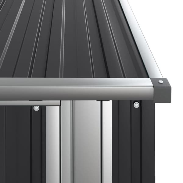 vidaXL Trädgårdsskjul antracit 118,5x97x209,5 cm galvaniserat stål
