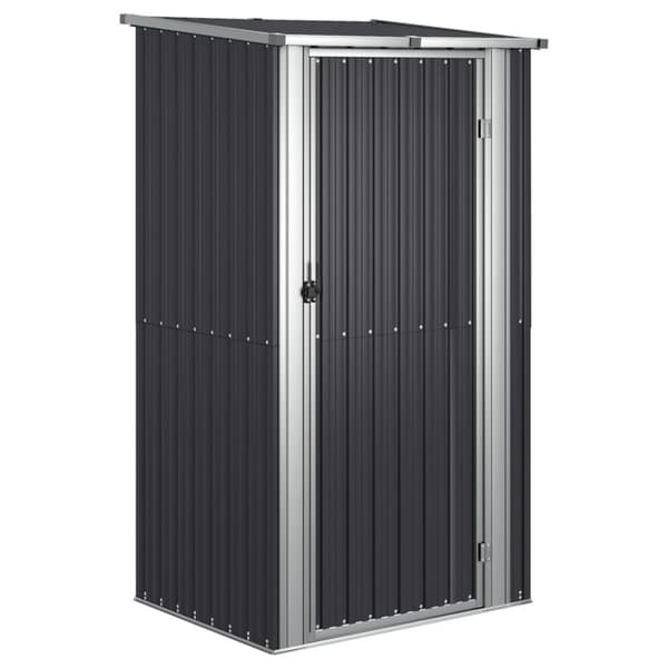 vidaXL Trädgårdsskjul antracit 118,5x97x209,5 cm galvaniserat stål