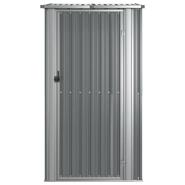 vidaXL Trädgårdsskjul grå 118,5x97x209,5 cm galvaniserat stål