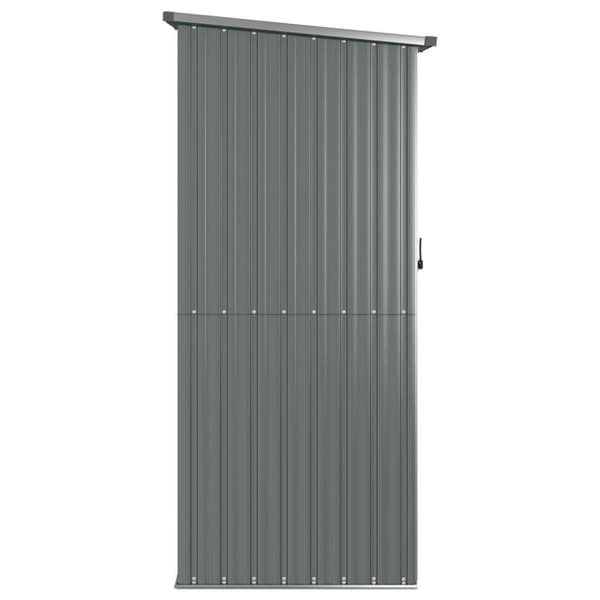 vidaXL Trädgårdsskjul grå 118,5x97x209,5 cm galvaniserat stål