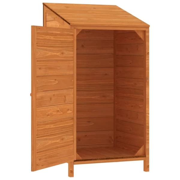 vidaXL Hageskur brun 55x52x112 cm heltre gran
