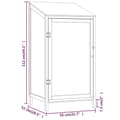 Miniatyrbilde 6 av 9: vidaXL Hageskur brun 55x52x112 cm heltre gran