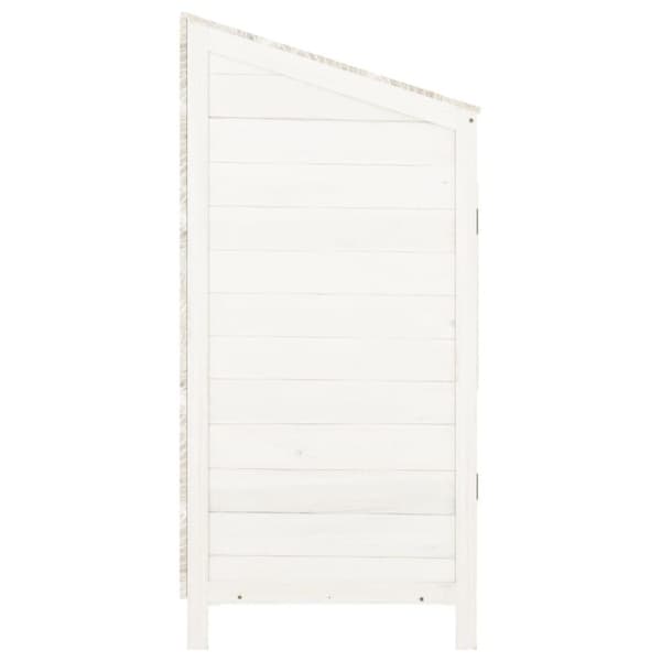 vidaXL Hageskur hvit 55x52x112 cm heltre gran