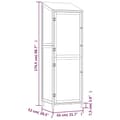 Miniatyrbilde 7 av 10: vidaXL Hageskur brun 55x52x174,5 cm heltre gran
