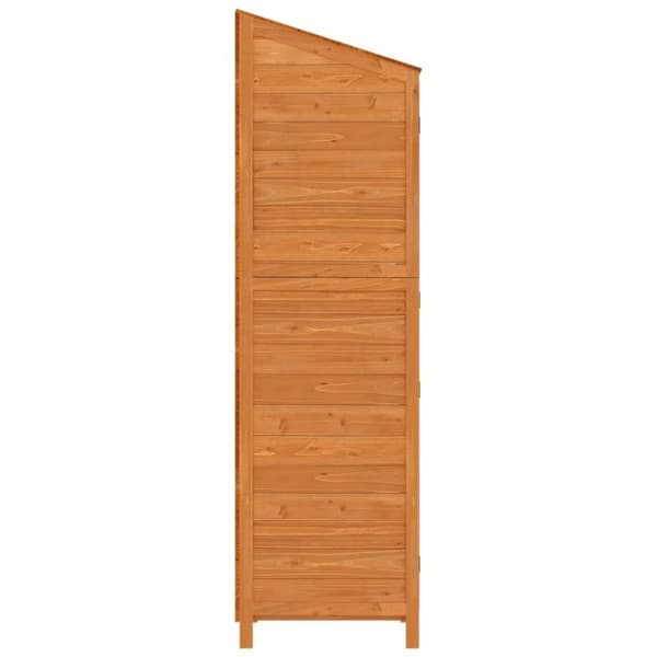 vidaXL Trädgårdsbod brun 102x52x174,5 cm massivt granträ