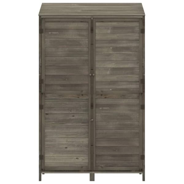 vidaXL Trädgårdsbod antracit 102x52x174,5 cm massivt granträ
