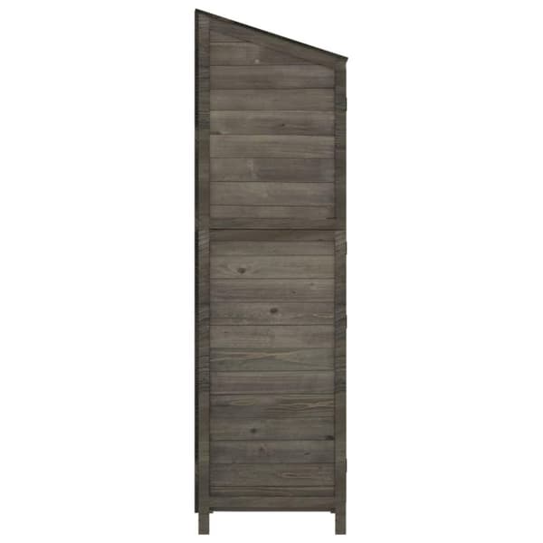vidaXL Trädgårdsbod antracit 102x52x174,5 cm massivt granträ