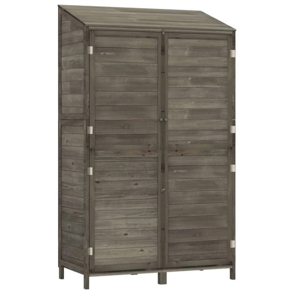 vidaXL Trädgårdsbod antracit 102x52x174,5 cm massivt granträ
