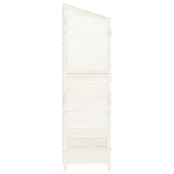 vidaXL Trädgårdsbod vit 102x52x174,5 cm massivt granträ