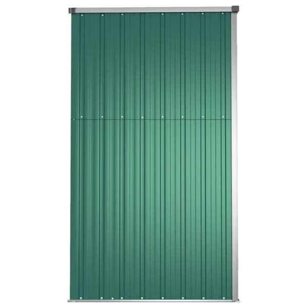 vidaXL Trädgårdsskjul grön 225x89x161 cm galvaniserat stål