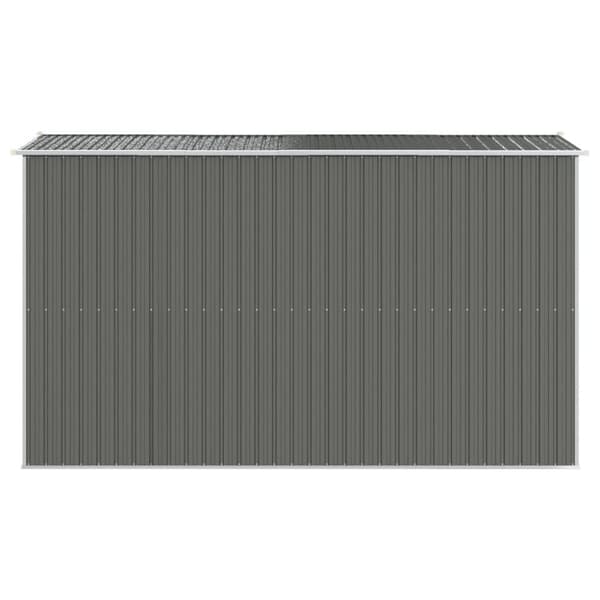 vidaXL Trädgårdsskjul ljusgrå 192x357x223 cm galvaniserat stål