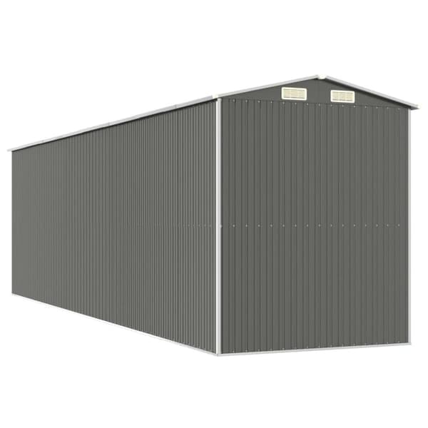 vidaXL Trädgårdsskjul ljusgrå 192x689x223cm galvaniserat stål