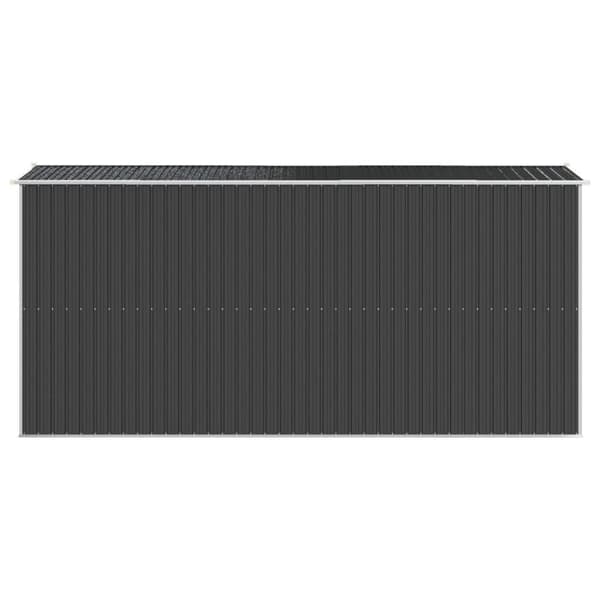 vidaXL Trädgårdsskjul antracit 192x440x223 cm galvaniserat stål