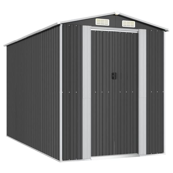 vidaXL Trädgårdsskjul antracit 192x357x223 cm galvaniserat stål