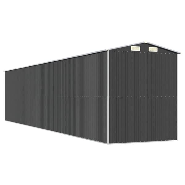 vidaXL Trädgårdsskjul antracit 192x938x223 cm galvaniserat stål