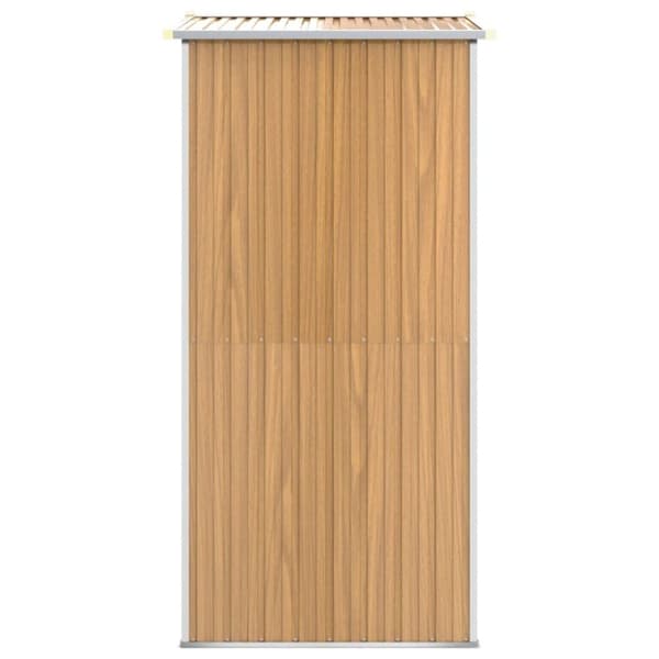 vidaXL Trädgårdsskjul ljusbrun 192x108x223 cm galvaniserat stål